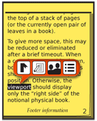 Annotations can be used in non-graphical data sets, such as charts or as shown here, to provide options for selected text. This also exemplifies how multiple selections may be made within a single pinpoint label.