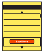 When the end of an explicitly-loaded Infinite List is reached, a message is presented and the user must choose to load additional data.