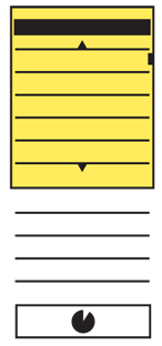 The Infinite List will, ideally, load items off the screen, before the user even sees missing items or loading indicators. Lazy Loading may be used on each line item in progress to make this clearer.