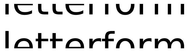 Figure C-8. The bottom half of each letterform is just a series of undifferentiated legs. The top is where all the readability happens.