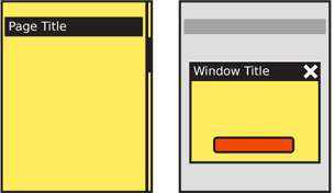 Titles should always be attached to free-standing elements, such as pages, windows or Pop-Ups. Follow the OS design guidelines for the use of title bars.